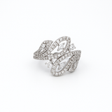 Marquise, Pear & Round CZ Cluster Silver Ring