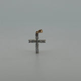 Mini Cross Pendant – T.W. 0.26ct Lab-Grown Diamond in 14K Yellow Gold