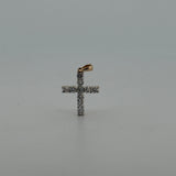 Mini Cross Pendant – T.W. 0.26ct Lab-Grown Diamond in 14K Yellow Gold