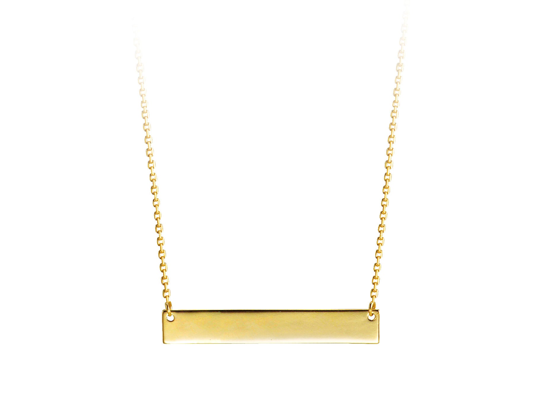 10K Bar Necklace - Yellow Gold