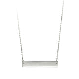 10K Bar Necklace - White Gold