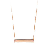 10K Bar Necklace - Rose Gold