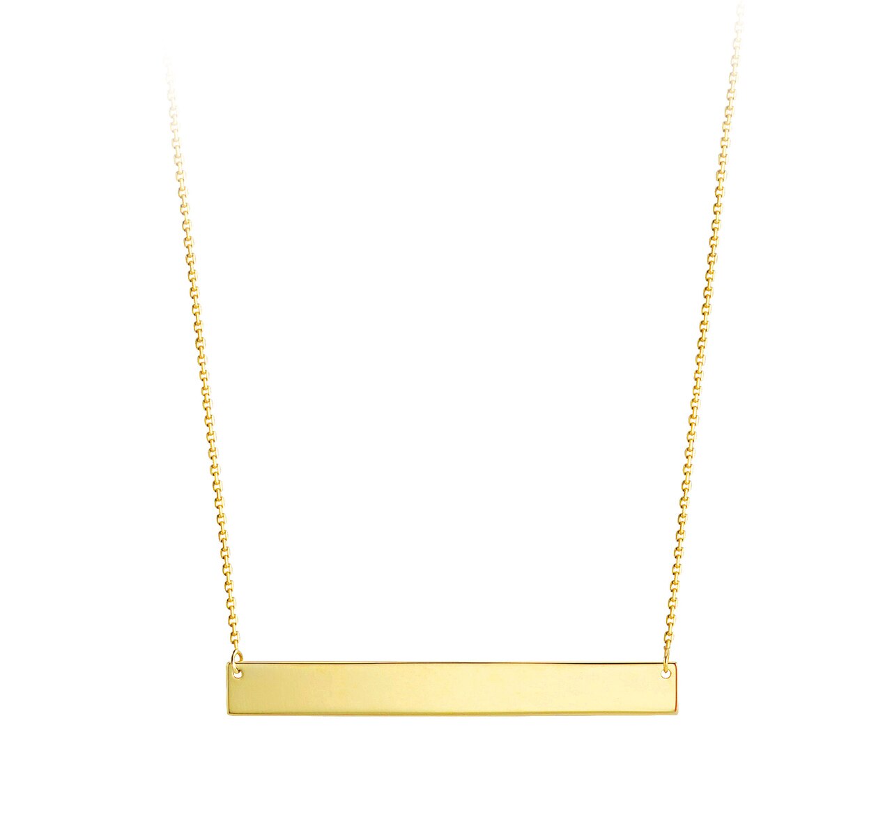 10K Bar Necklace - Yellow Gold