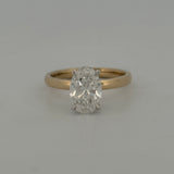 Oval Brilliant Lab Grown Diamond Solitaire - 2.06ct in 14K Yellow Gold