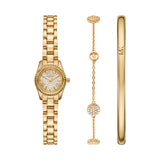 Petite Lexington Pavé Gold-Tone Watch and Jewelry Gift Set MK4944
