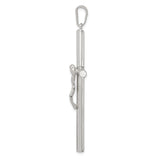 Sterling Silver Polished Solid Crucifix Necklace