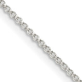 1.34mm Silver Rolo Chain