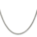 Squared Franco Silver Chain 22"