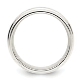 Sterling Silver 7mm Polished Flat Intertwined Design Beveled Edge Fancy Band Size 9.5 9.50