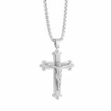 Raised Crucifix Cross Pendant