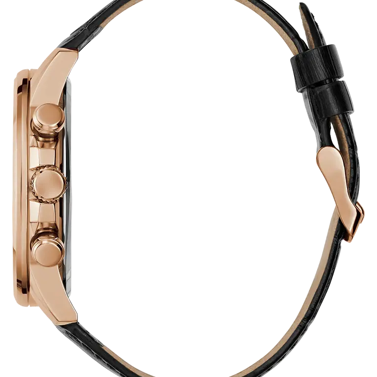 Rose Gold-Tone Leather Multifunction Watch GW0901G5
