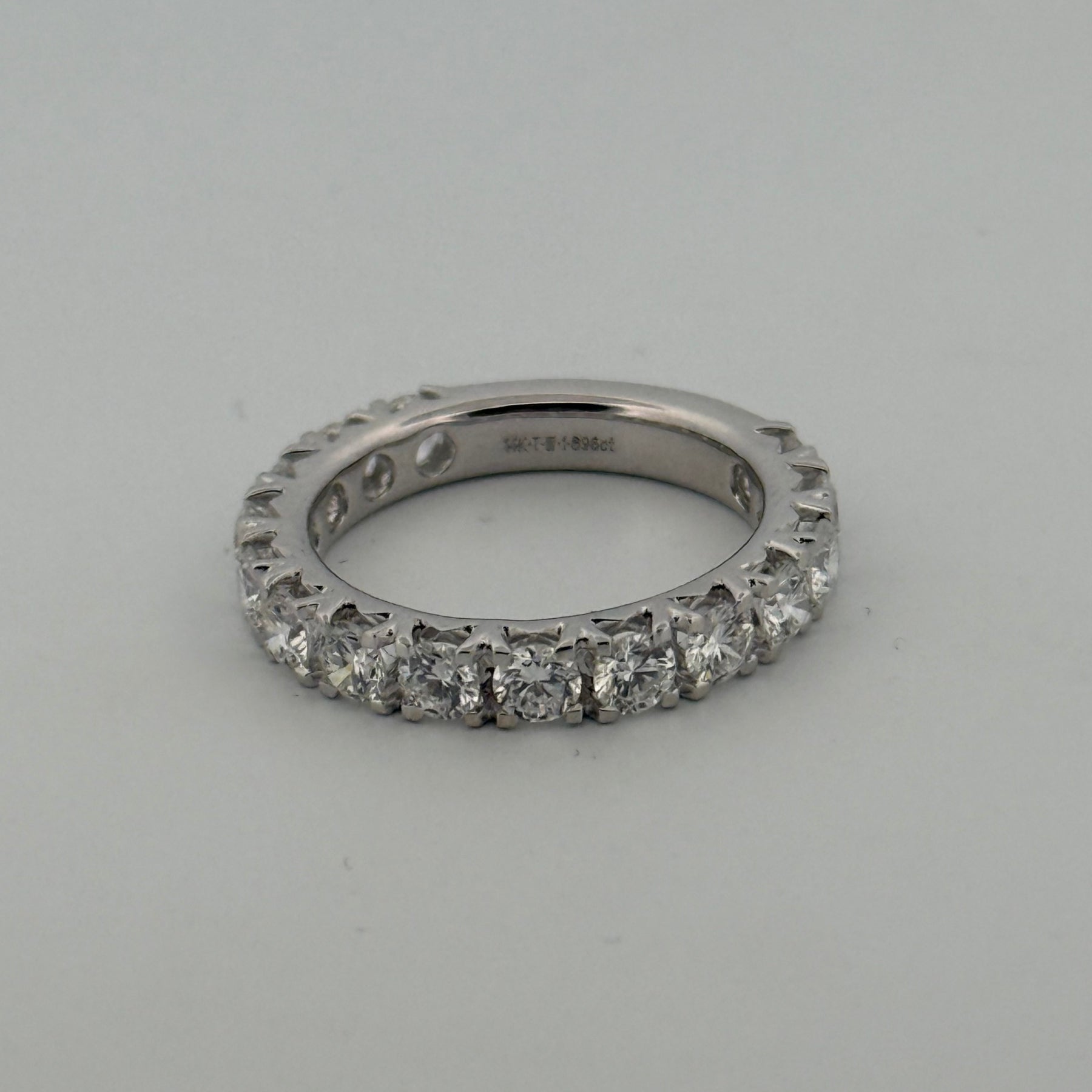 Round Brilliant Eternity Wedding Band – T.W. 1.90ct in 14K White Gold