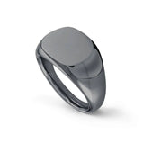 Round Steel Signet Ring