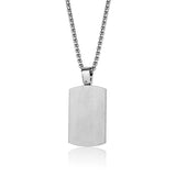 Brushed / Polished Dog Tag Pendant