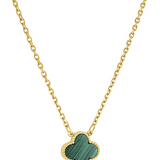 Malachite Lucky Flower Pendant