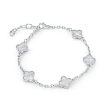 S.STEEL 9MM-LUCKY-CLOVER 2.2MM-OVAL-LINK 6.5+1"-BRACELET