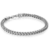 Stainless Steel 5mm Round Franco Bracelet 8.5''