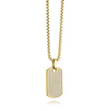 Shanik Dog Tag Steel Gold Plated