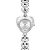 Silver Tone Heart Shaped Watch GW0992L1