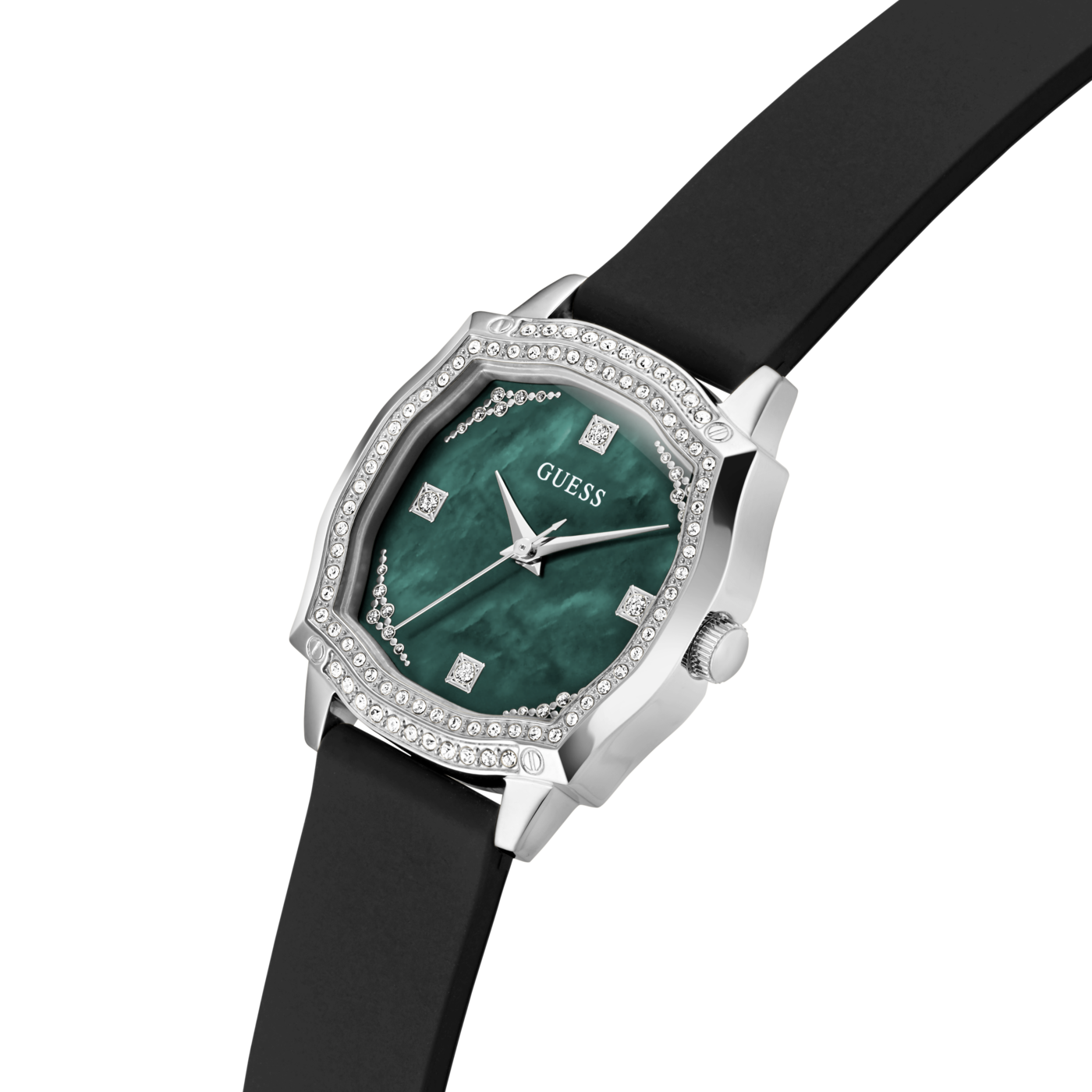 Silver-Tone Silicon Analog Watch GW0932L1