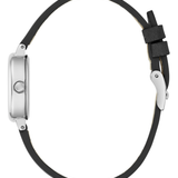 Silver-Tone and Black Oval Analog Penelope Watch GW0925L1