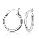Sterling Silver 2mm x 16mm Hoop Earring
