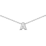 Sterling Silver 8mm Initial "A" Necklace