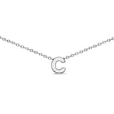 Sterling Silver 8mm Initial "C" Necklace