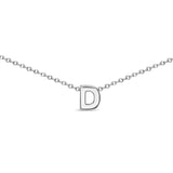 Sterling Silver 8mm Initial "D" Necklace
