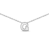 Sterling Silver 8mm Initial "G" Necklace