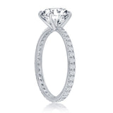 Sterling Silver 8mm Round CZ Engagement Ring