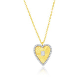 Sterling Silver DC Hearth CZ Necklace