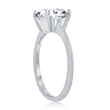 Sterling Silver Four Prong 8mm Cushion Cut Engagement Ring