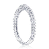 Sterling Silver Pave CZ Wire Design Ring