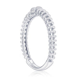 Sterling Silver Pave CZ Wire Design Ring