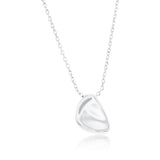 Sterling Silver, Polished Irregular Shaped Necklace