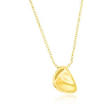 Sterling Silver, Polished Irregular Shaped Necklace  - Gold Plated