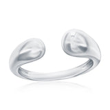 Sterling Silver Puffed Polished Open Ring