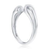 Sterling Silver Puffed Polished Open Ring