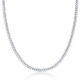 Sterling Silver Rhodium Plated 4.9mm Miami Cuban Chain