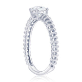 Sterling Silver Sqaure CZ Wire Design Ring