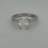T.W. 2.52ct Lab Grown Oval Cut Diamond In 14K White Gold