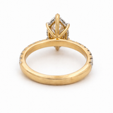 T.W. 2.71ct  Hidden Halo Marquise Brilliant Half Eternity Engagement Ring