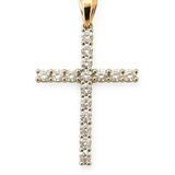 T.W. .92ct VS F Lab Diamond Cross Prong Set