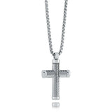 Twist Weave Cross Pendant Necklace