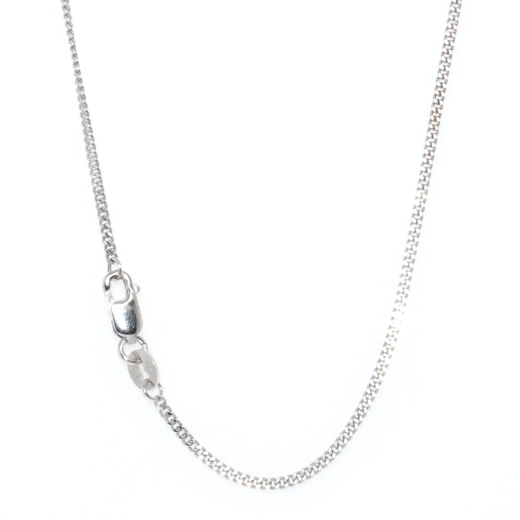 White Gold Curb Chain .97mm