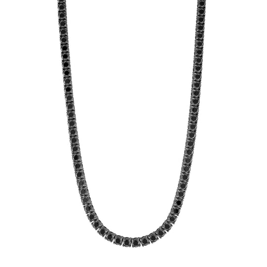 3MM Black CZ Tennis Necklace