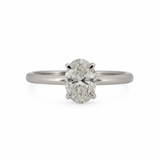 14K Diamond Oval-Cut Ring