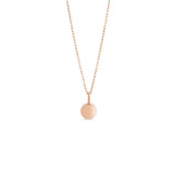 10K Rose Gold Disk Necklace