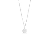 10K White Gold Disk Necklace